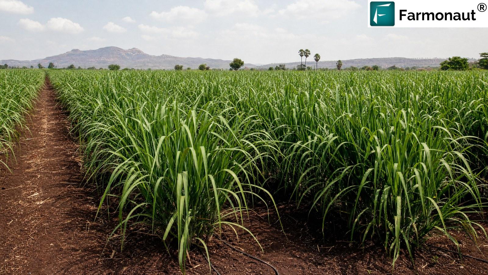 Mature Sugarcane At Grand Growth Stage With Closed Canopy In Maharashtra