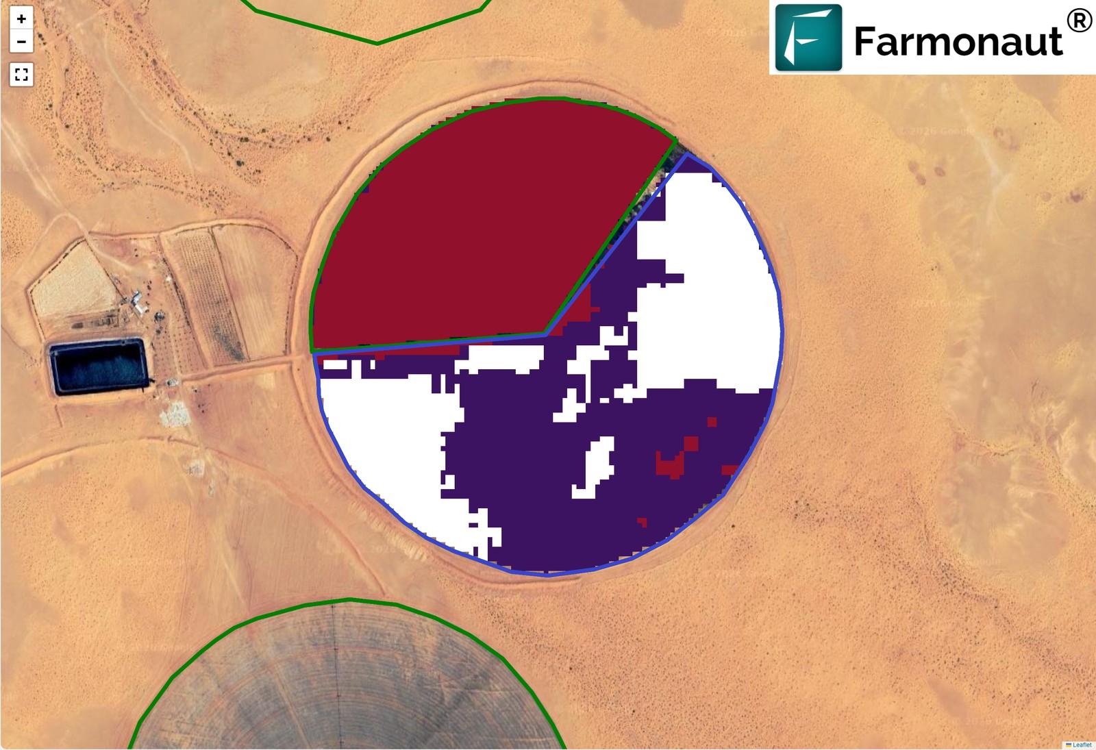 Satellite Crop Health Zone Map Of A Centre-Pivot Field On The Algerian Steppe