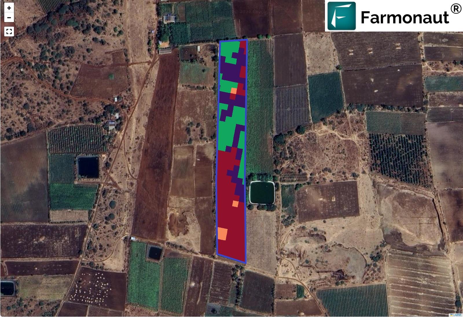 Satellite Crop Health Zone Map Of A Grape Plot In India Showing Within-Block Variation