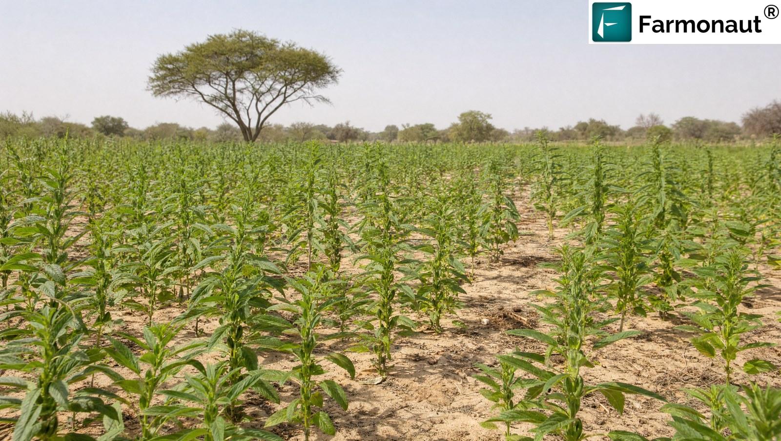 Sesame Crop At Vegetative Growth In The Sudan Savanna Of Northern Nigeria