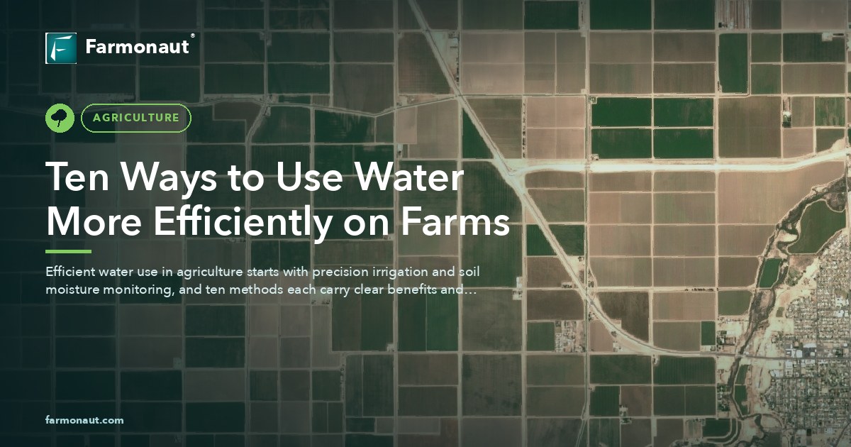 Ten Ways To Use Water More Efficiently On Farms