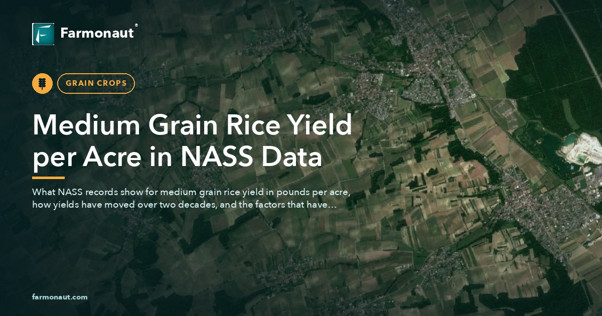 Medium Grain Rice Yield Per Acre In Nass Data