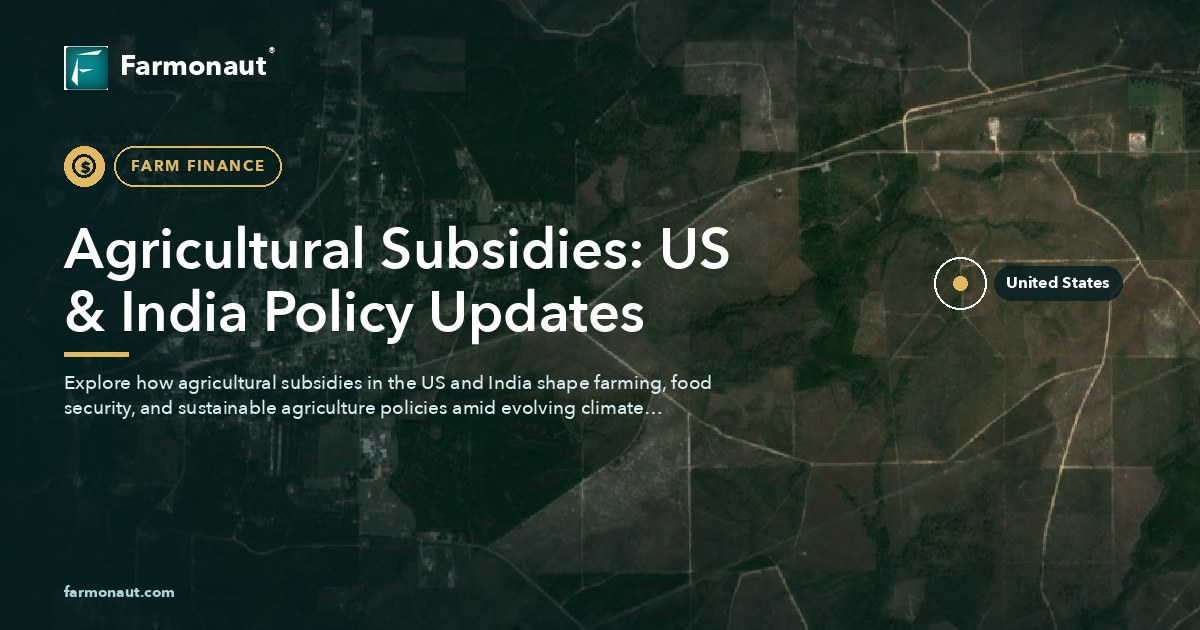 Agricultural Subsidies: Us &Amp; India Policy Updates
