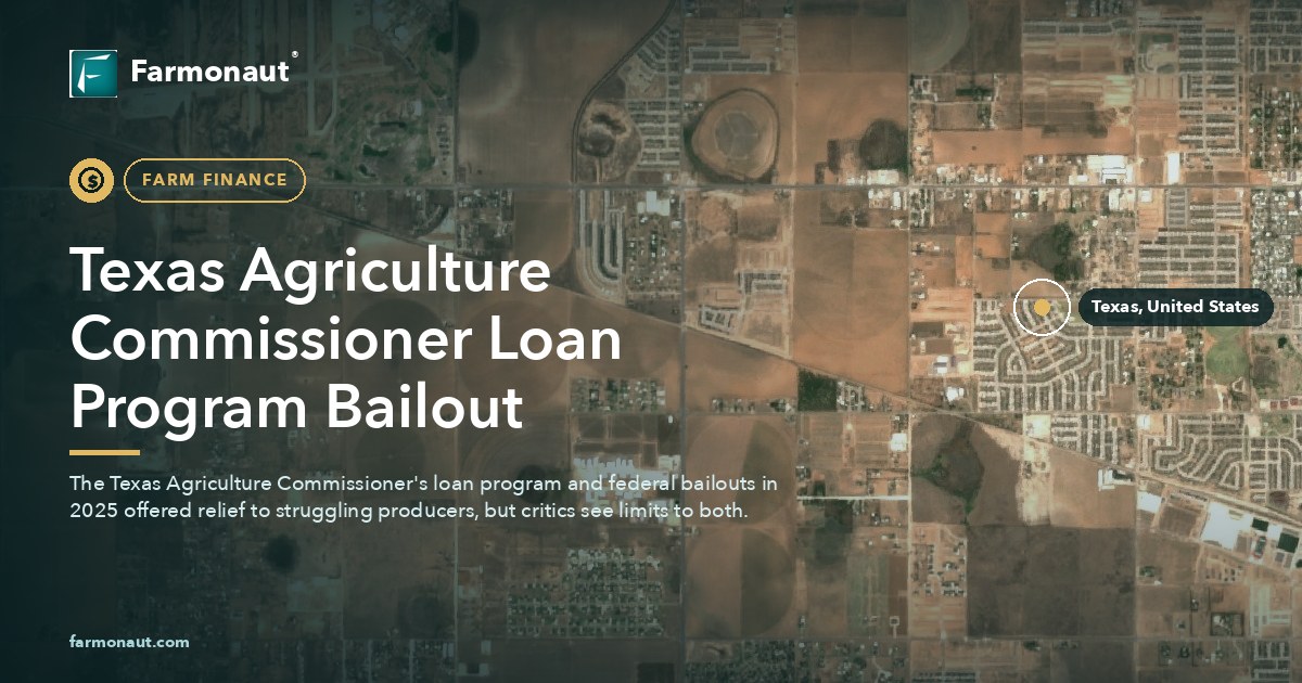 Texas Agriculture Commissioner Loan Program Bailout
