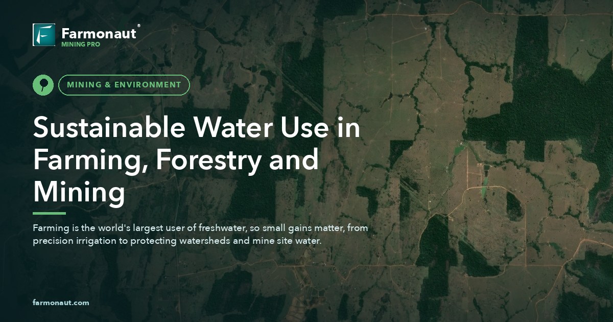 Sustainable Water Use In Farming, Forestry And Mining