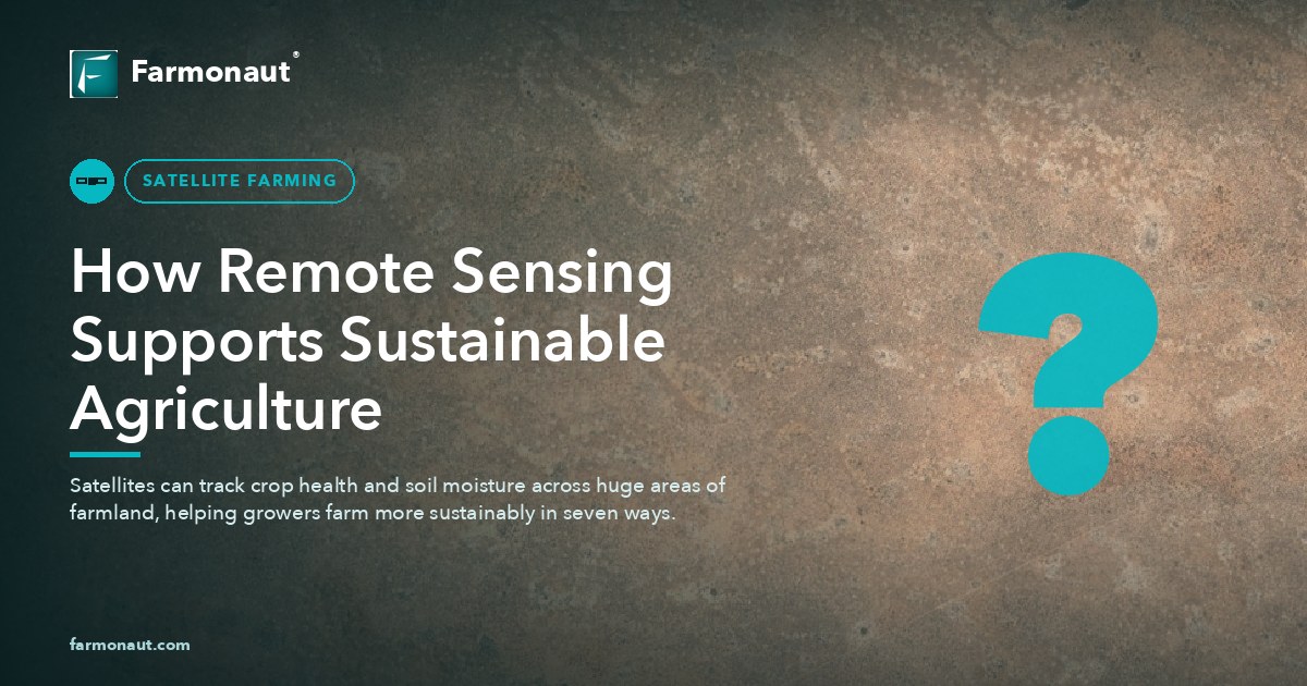 How Remote Sensing Supports Sustainable Agriculture