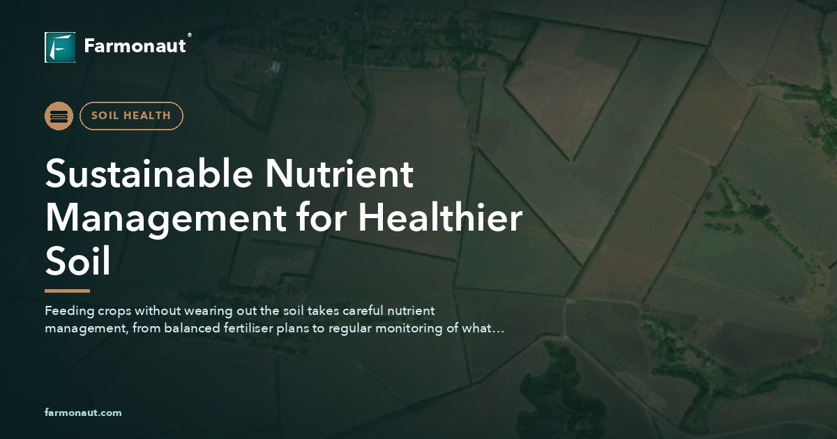 Sustainable Nutrient Management For Healthier Soil