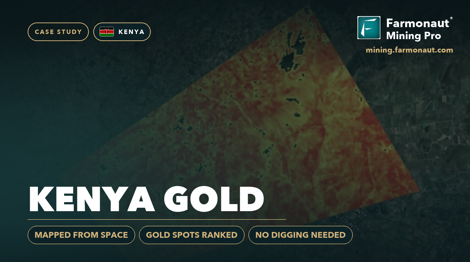 Kenya Gold Case Study Cover, Kenya - Mapped From Space, Gold Spots Ranked, No Digging Needed