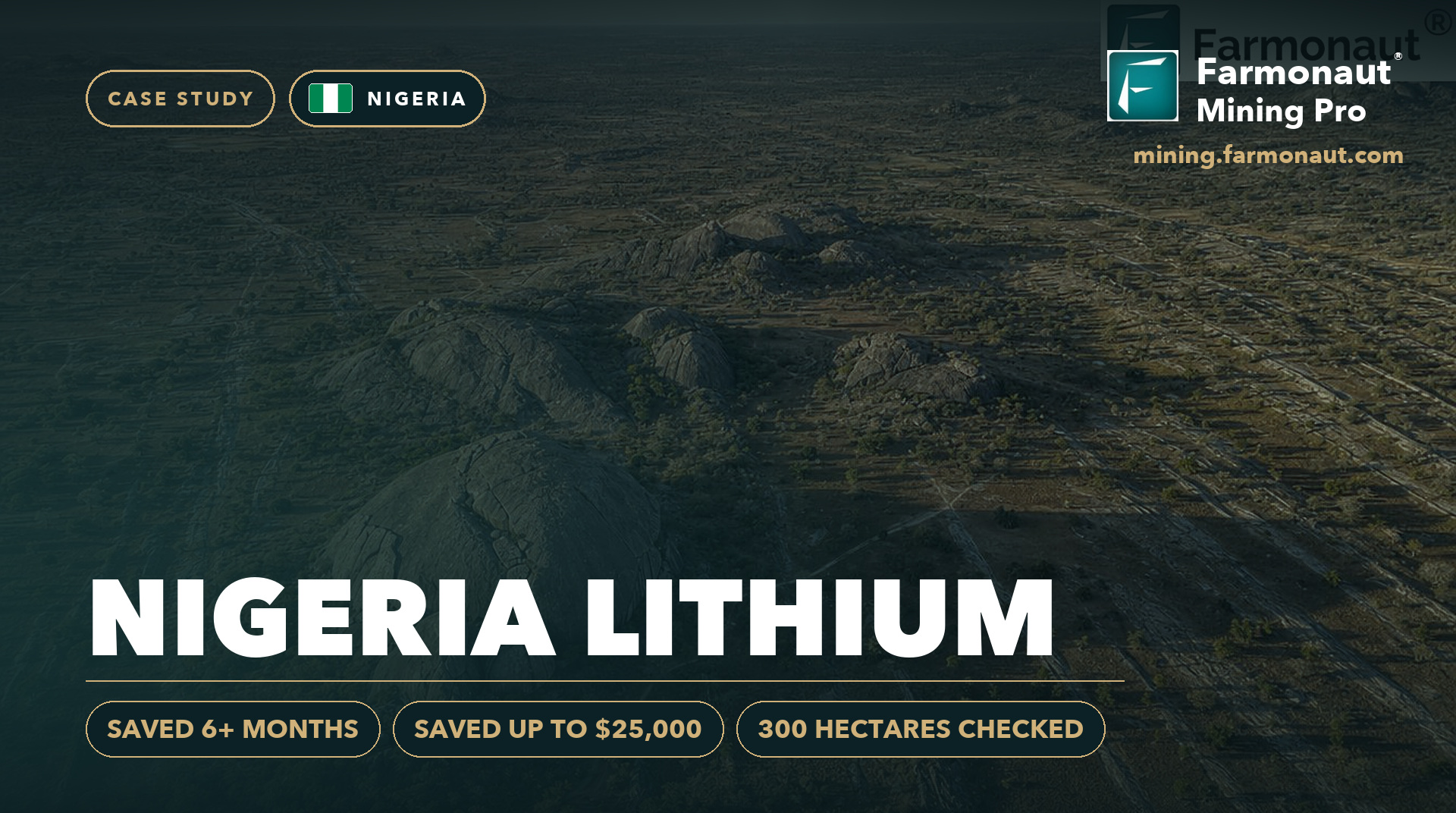 Nigeria Lithium Case Study Cover, Nigeria - Saved 6+ Months, Saved Up To $25,000, 300 Hectares Checked