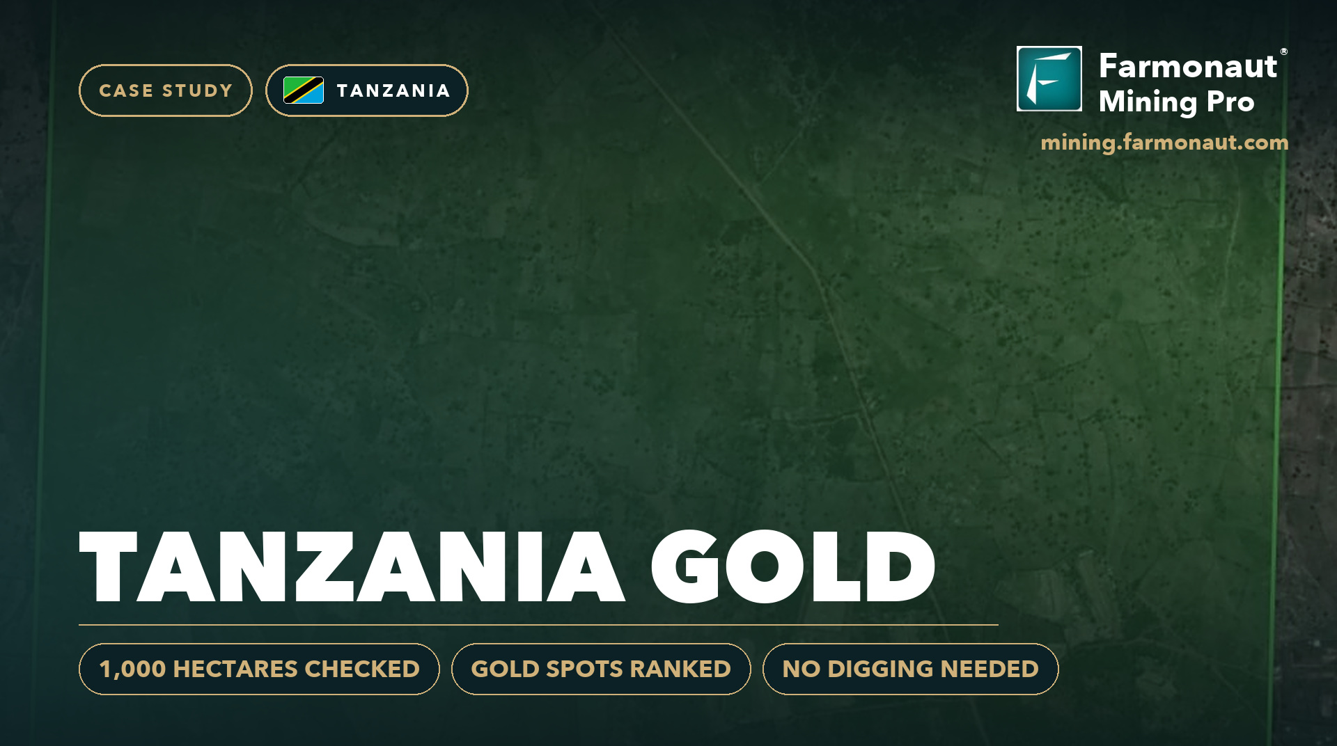 Tanzania Gold Case Study Cover, Tanzania - 1,000 Hectares Checked, Gold Spots Ranked, No Digging Needed