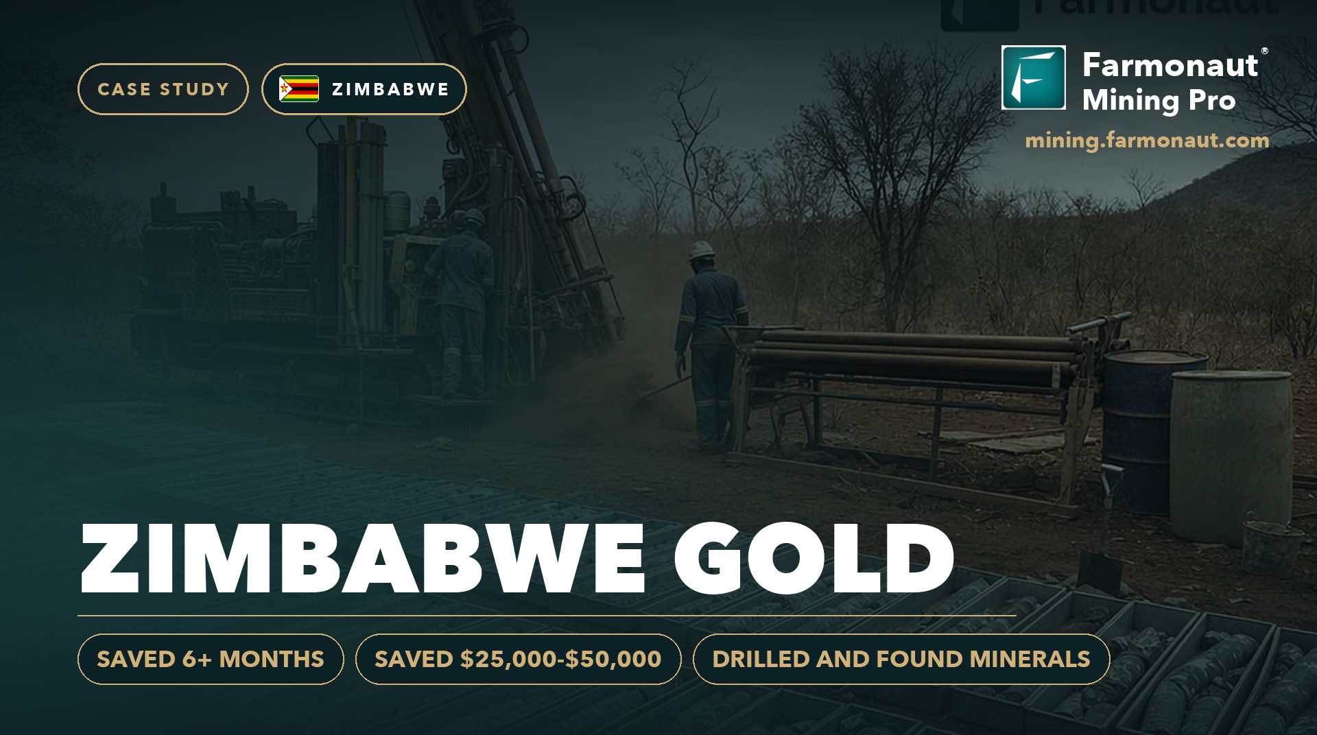 Zimbabwe Gold Case Study Cover, Zimbabwe - Saved 6+ Months, Saved $25,000-$50,000, Drilled And Found Minerals