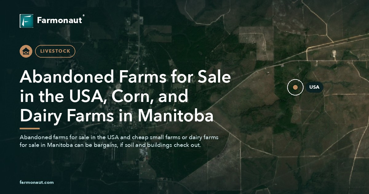 Abandoned Farms For Sale In The Usa, Corn, And Dairy Farms In Manitoba