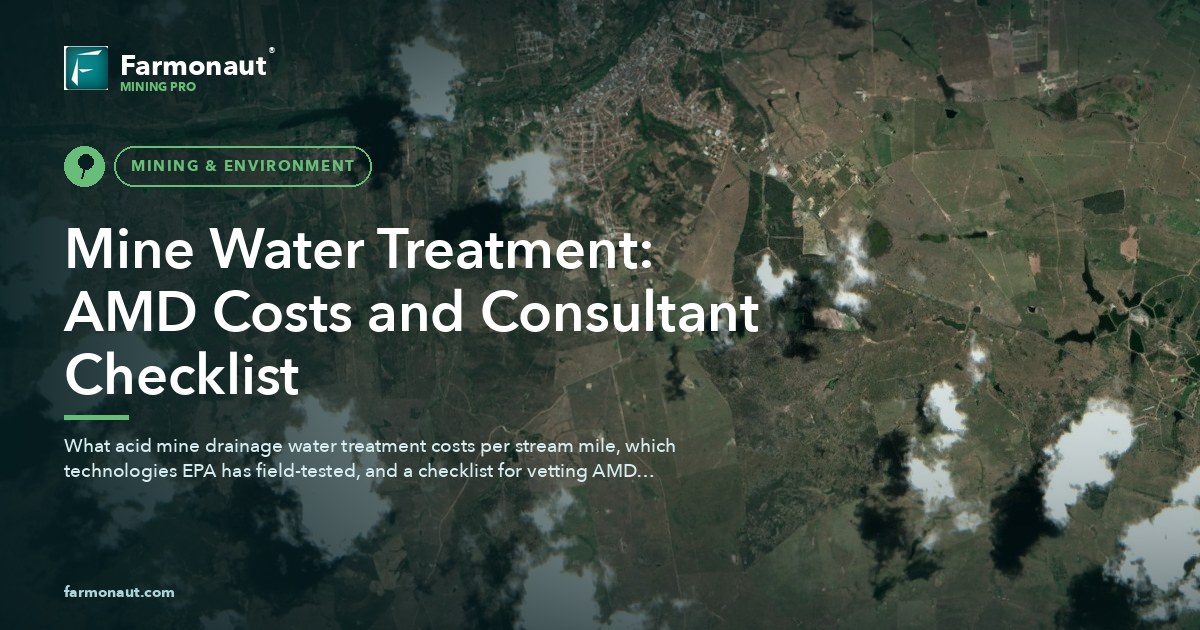 Mine Water Treatment: Amd Costs And Consultant Checklist