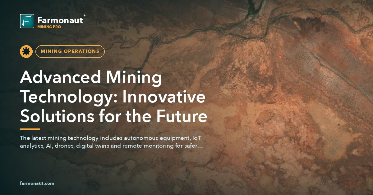 Advanced Mining Technology: Innovative Solutions For The Future
