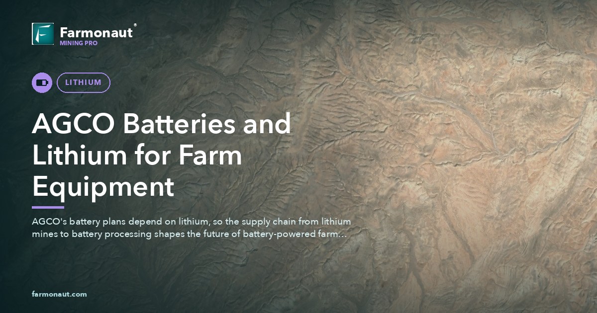 Agco Batteries: Lithium Mines &Amp; Battery Processing Advances 66 Agco Batteries And Lithium For Farm Equipment