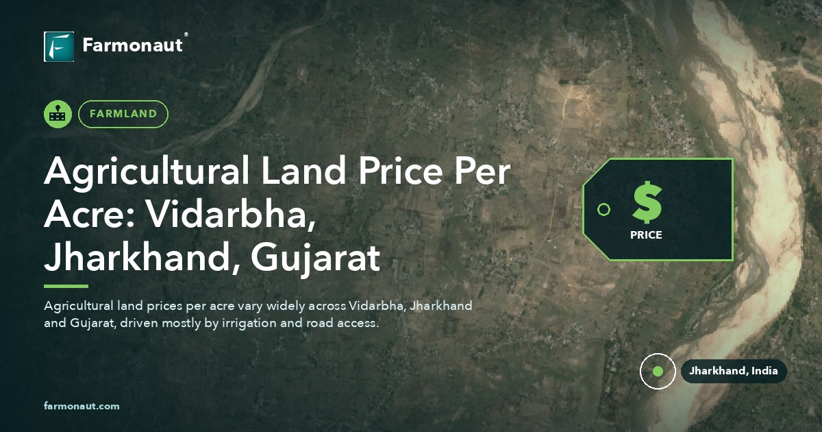 Agricultural Land Price Per Acre: Vidarbha, Jharkhand, Gujarat