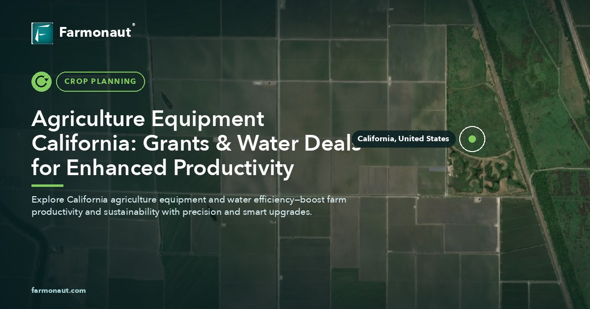 Agriculture Equipment California: Grants &Amp; Water Deals For Enhanced Productivity