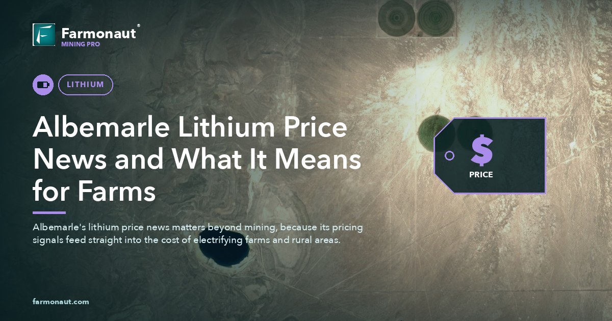 Albemarle Lithium Price News And What It Means For Farms