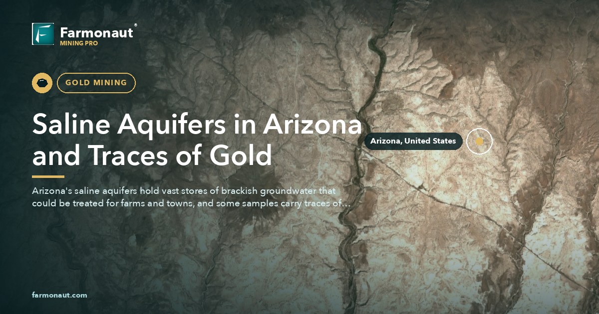 Saline Aquifers In Arizona And Traces Of Gold