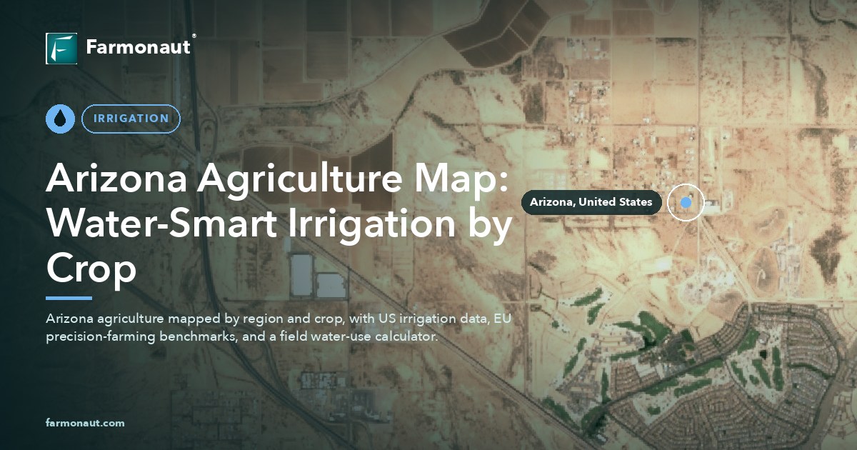 Arizona Agriculture Map: Water-Smart Irrigation By Crop