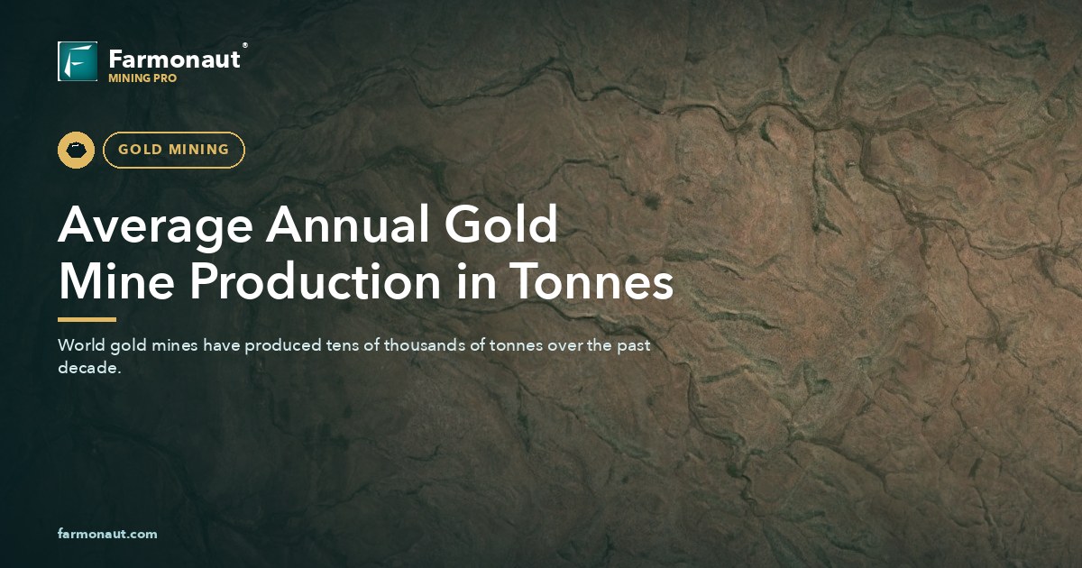 Average Annual Gold Mine Production In Tonnes