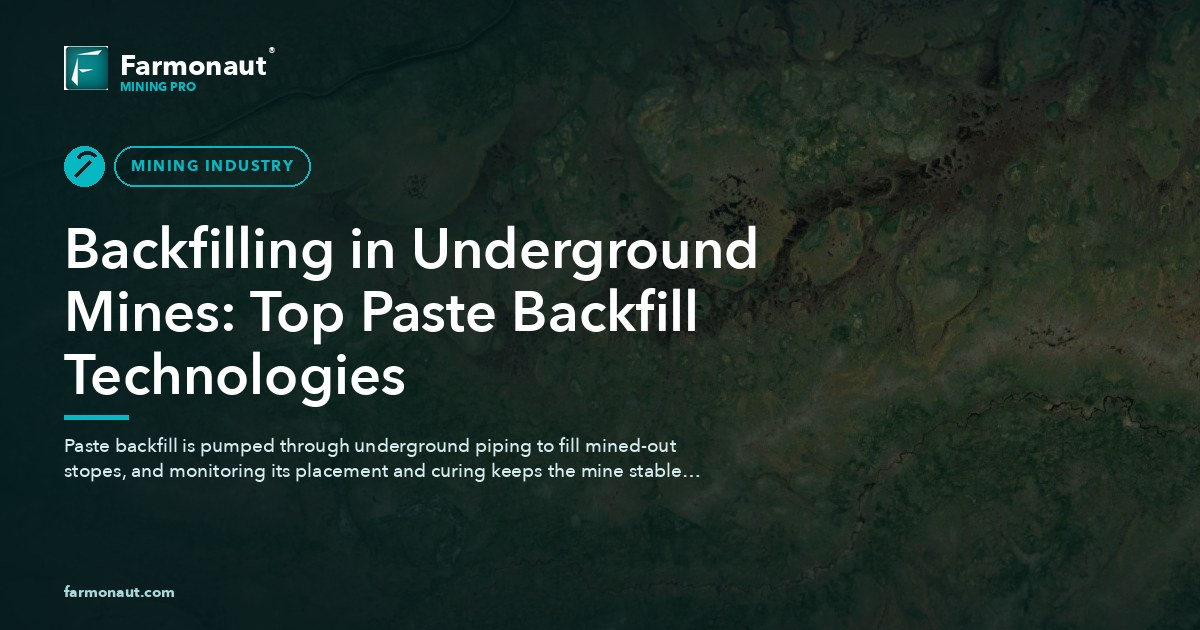 Backfilling In Underground Mines: Top Paste Backfill Technologies