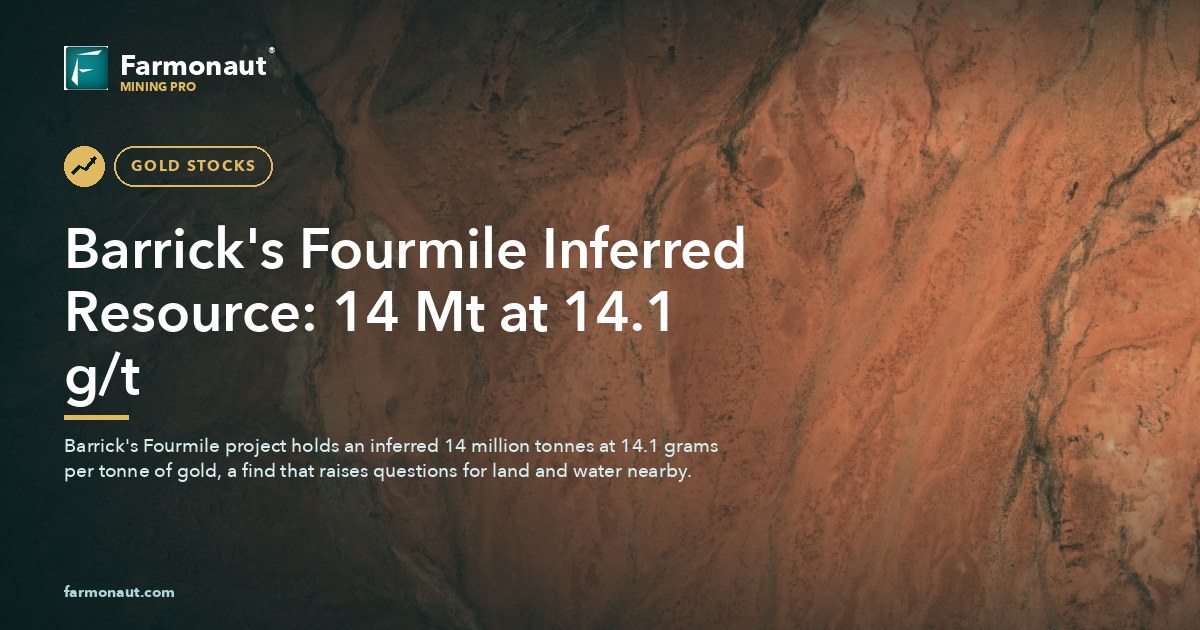 Barrick'S Fourmile Inferred Resource: 14 Mt At 14.1 G/T