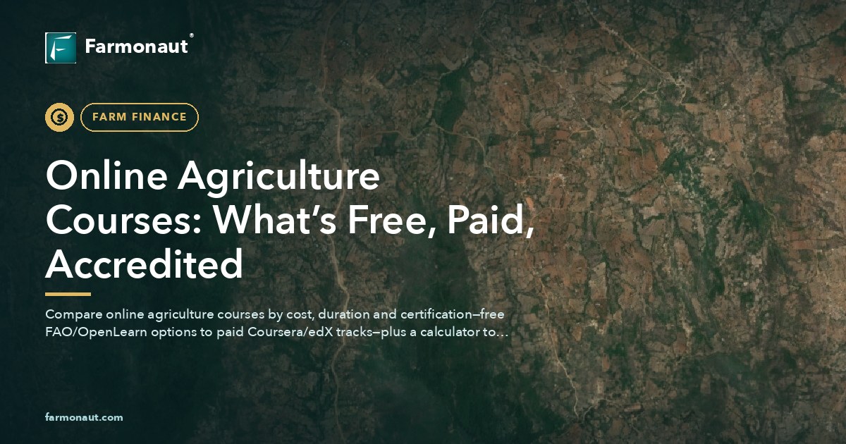 Online Agriculture Courses: What’s Free, Paid, Accredited