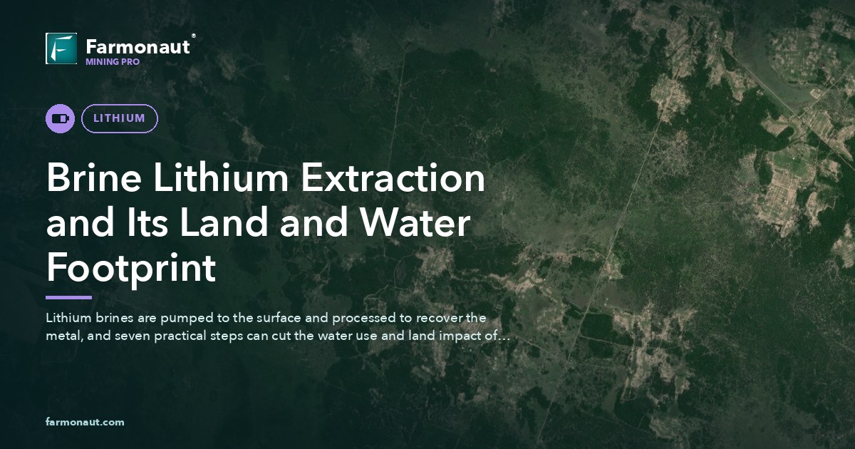 Brine Lithium Extraction And Its Land And Water Footprint
