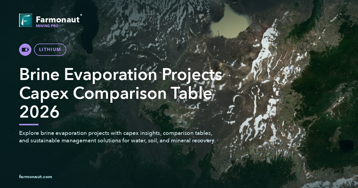 Brine Evaporation Projects Capex Comparison Table 2026