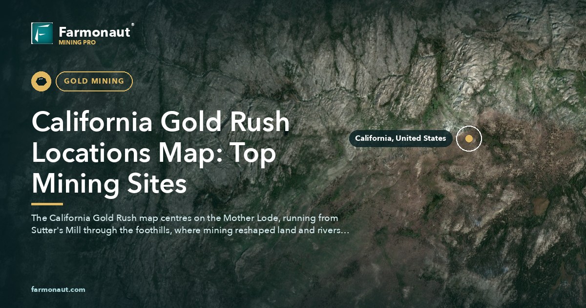 California Gold Rush Locations Map: Top Mining Sites
