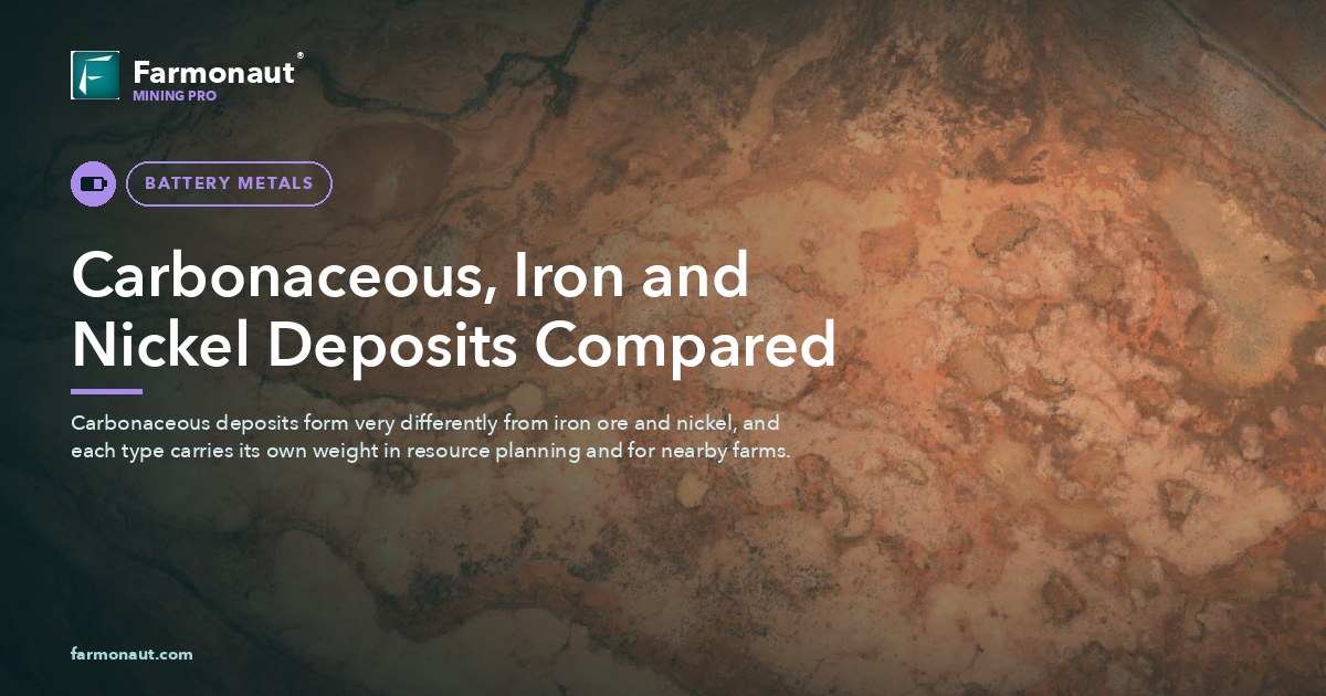 Carbonaceous, Iron And Nickel Deposits Compared