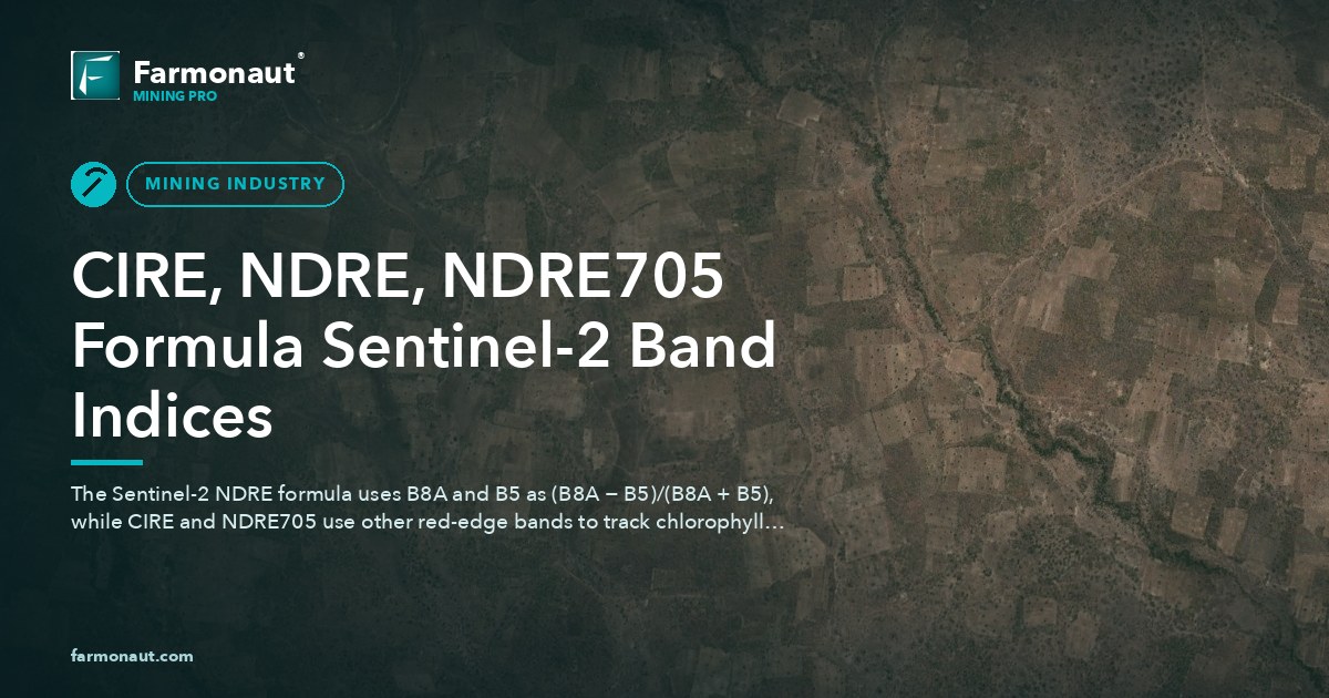 Cire, Ndre, Ndre705 Formula Sentinel-2 Band Indices 124 Cire, Ndre, Ndre705 Formula Sentinel-2 Band Indices