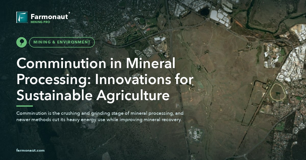 Comminution In Mineral Processing: Innovations For Sustainable Agriculture