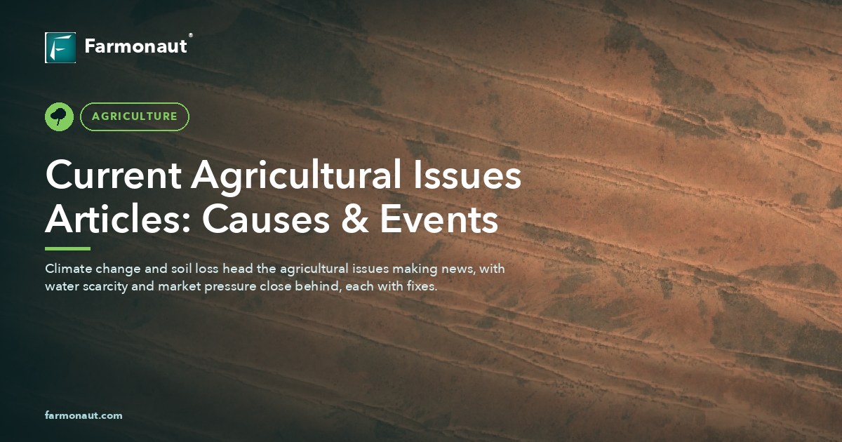 Current Agricultural Issues Articles: Causes &Amp; Events