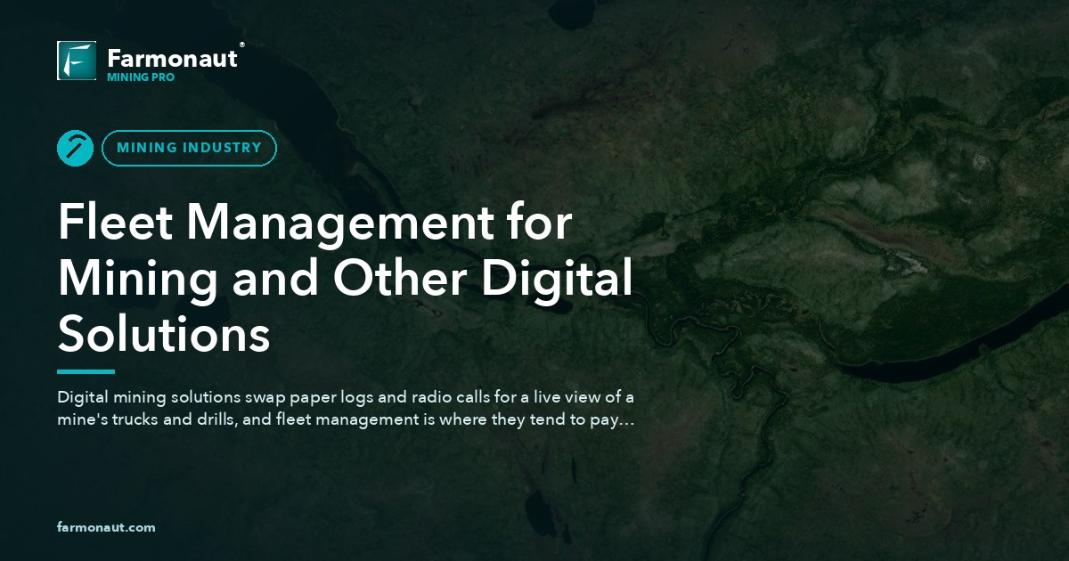 Fleet Management For Mining And Other Digital Solutions