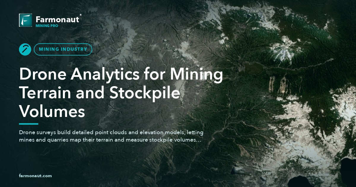 Drone Analytics For Mining Terrain And Stockpile Volumes