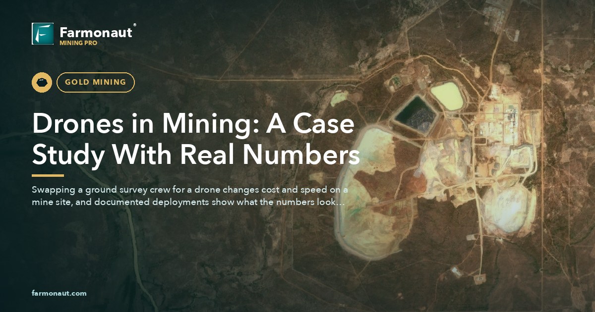 Drones In Mining: A Case Study With Real Numbers