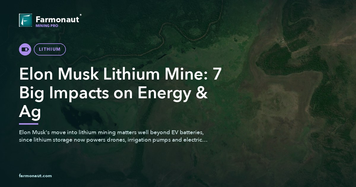 Elon Musk Lithium Mine: 7 Big Impacts On Energy &Amp; Ag