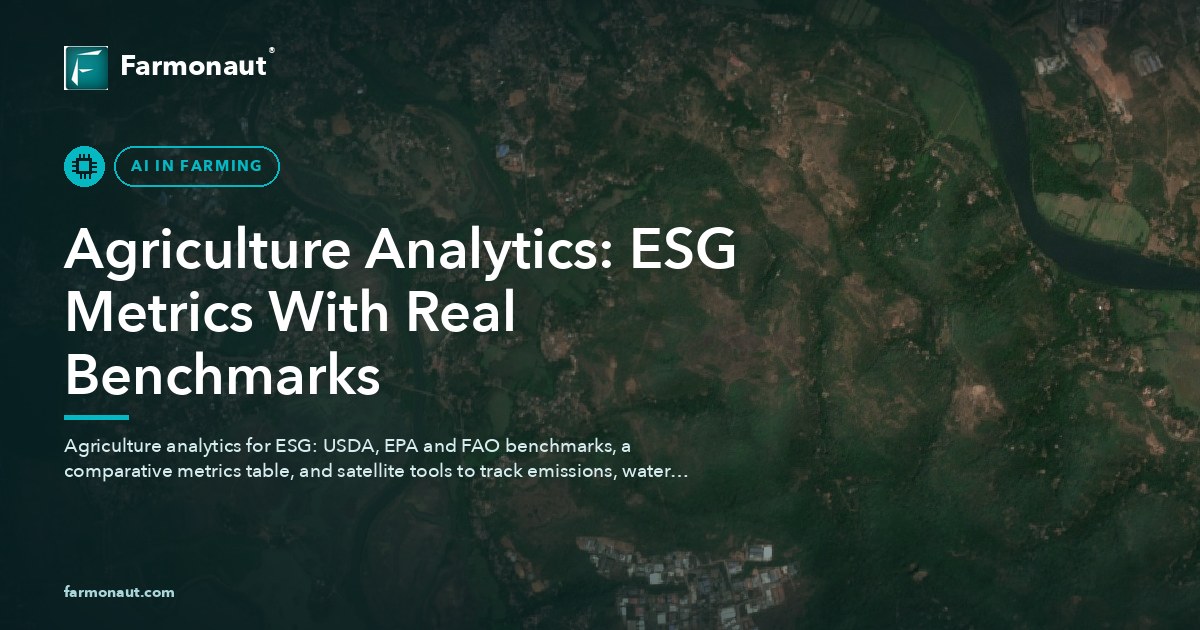 Agriculture Analytics: Esg Metrics With Real Benchmarks