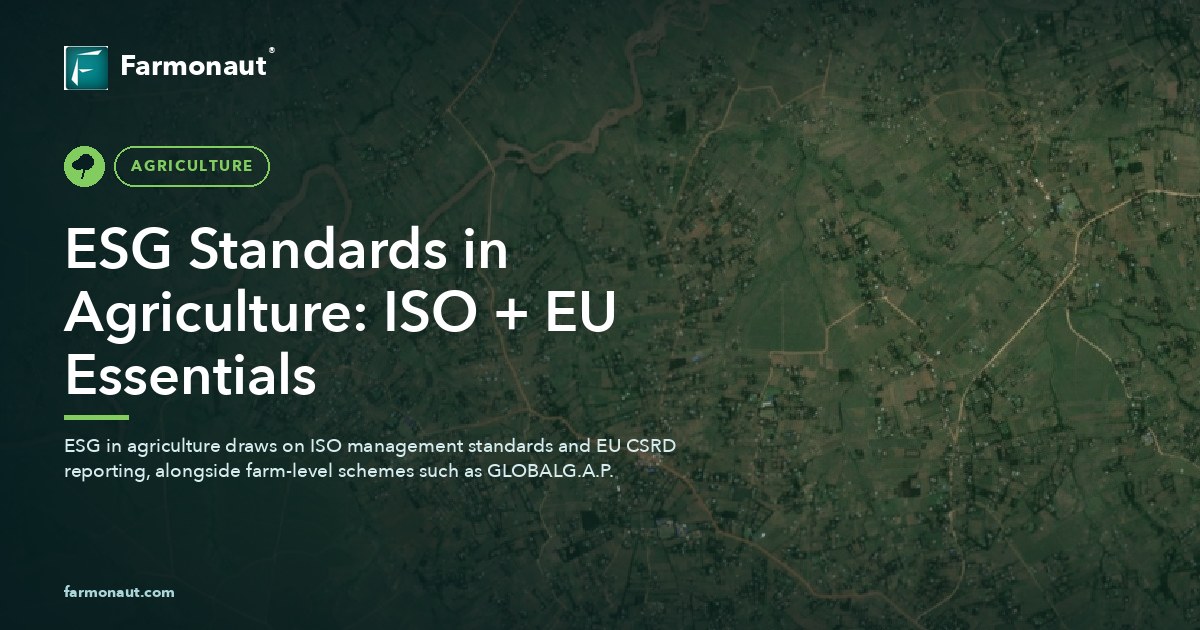 Esg Standards In Agriculture: Iso + Eu Essentials