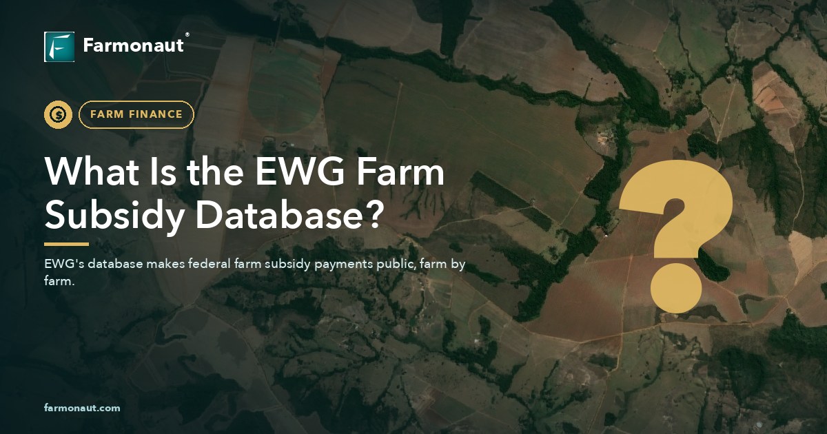 What Is The Ewg Farm Subsidy Database?
