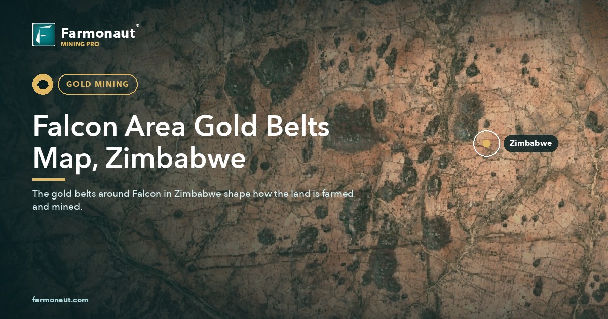 Falcon Area Gold Belts Map, Zimbabwe