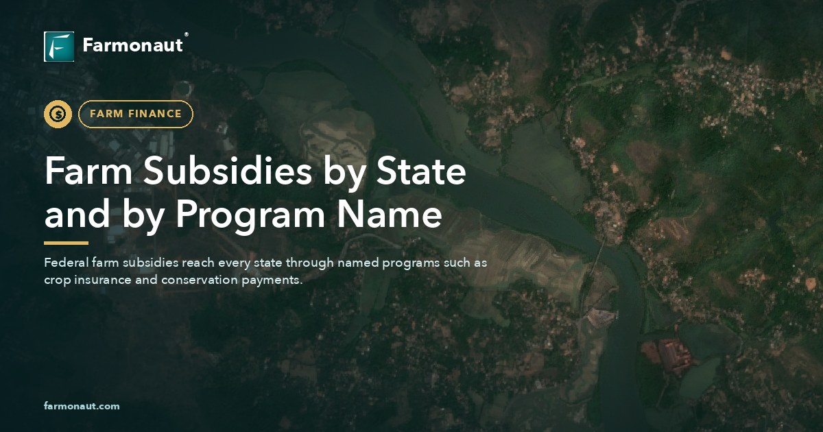 Farm Subsidies By State And By Program Name