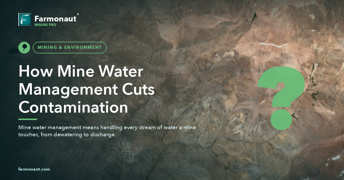 How Mine Water Management Cuts Contamination