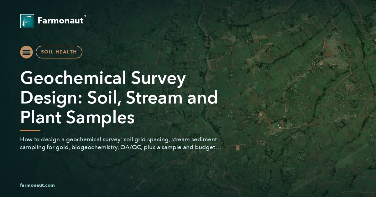 Geochemical Survey Design: Soil, Stream And Plant Samples