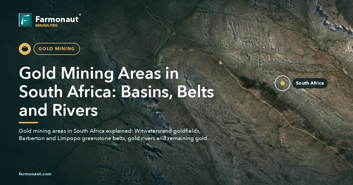 Gold Mining Areas In South Africa: Basins, Belts And Rivers