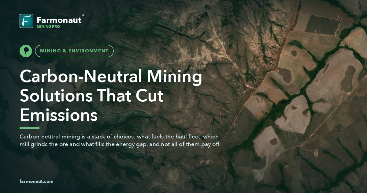 Carbon-Neutral Mining Solutions That Cut Emissions