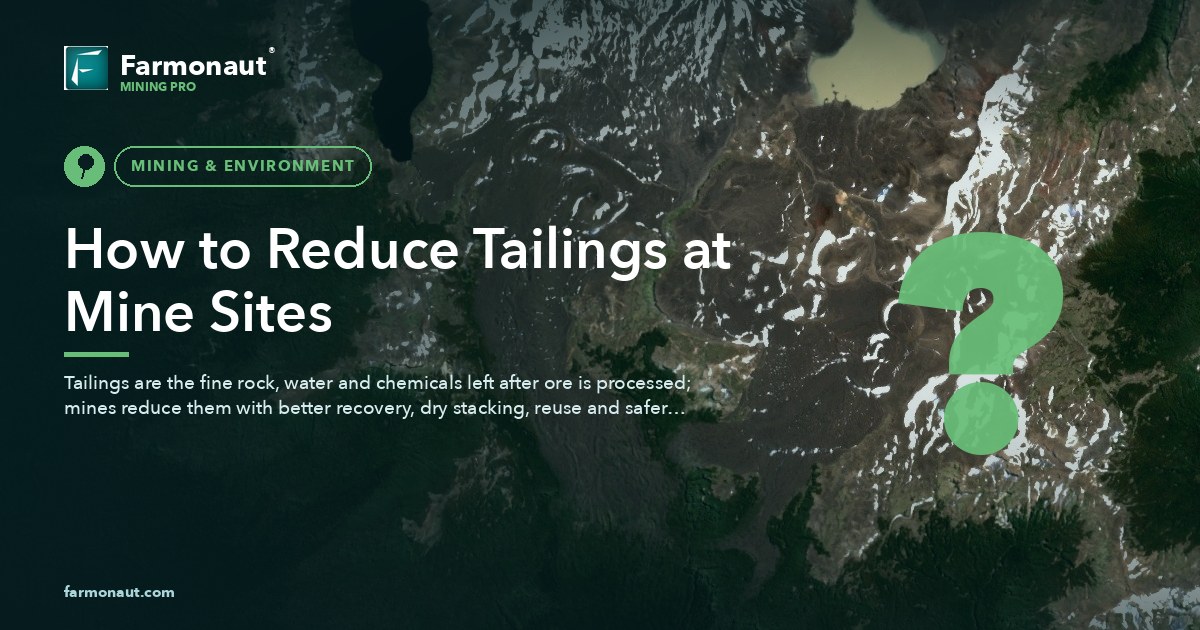 How To Reduce Tailings At Mine Sites