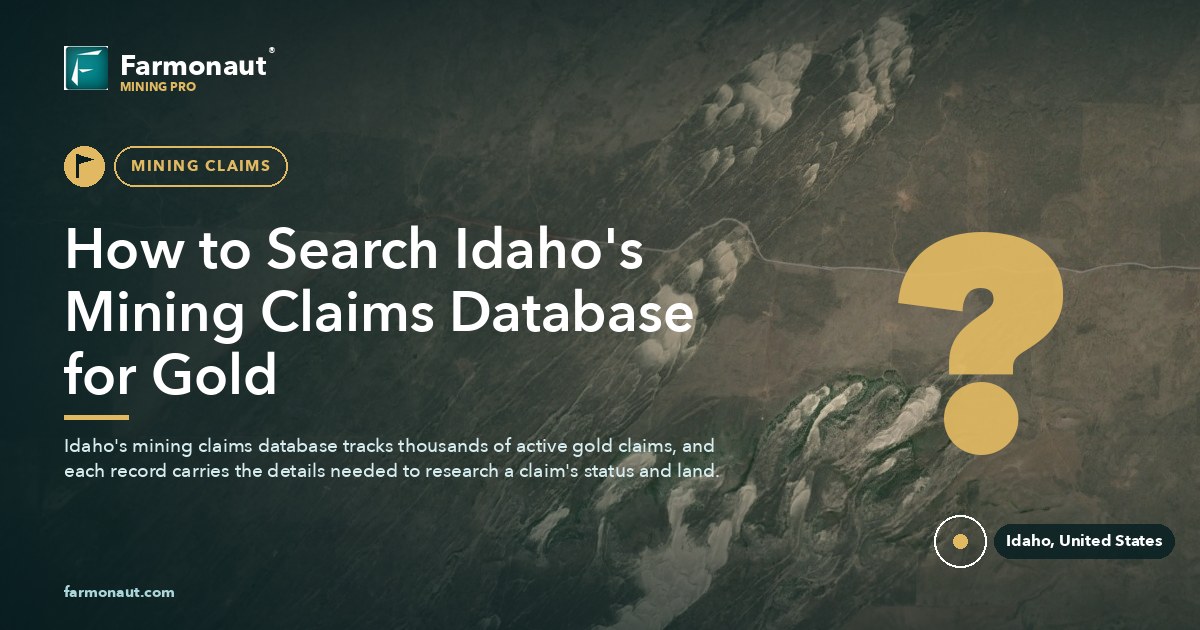 How To Search Idaho'S Mining Claims Database For Gold